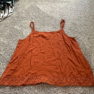 Laced bottom cami tank